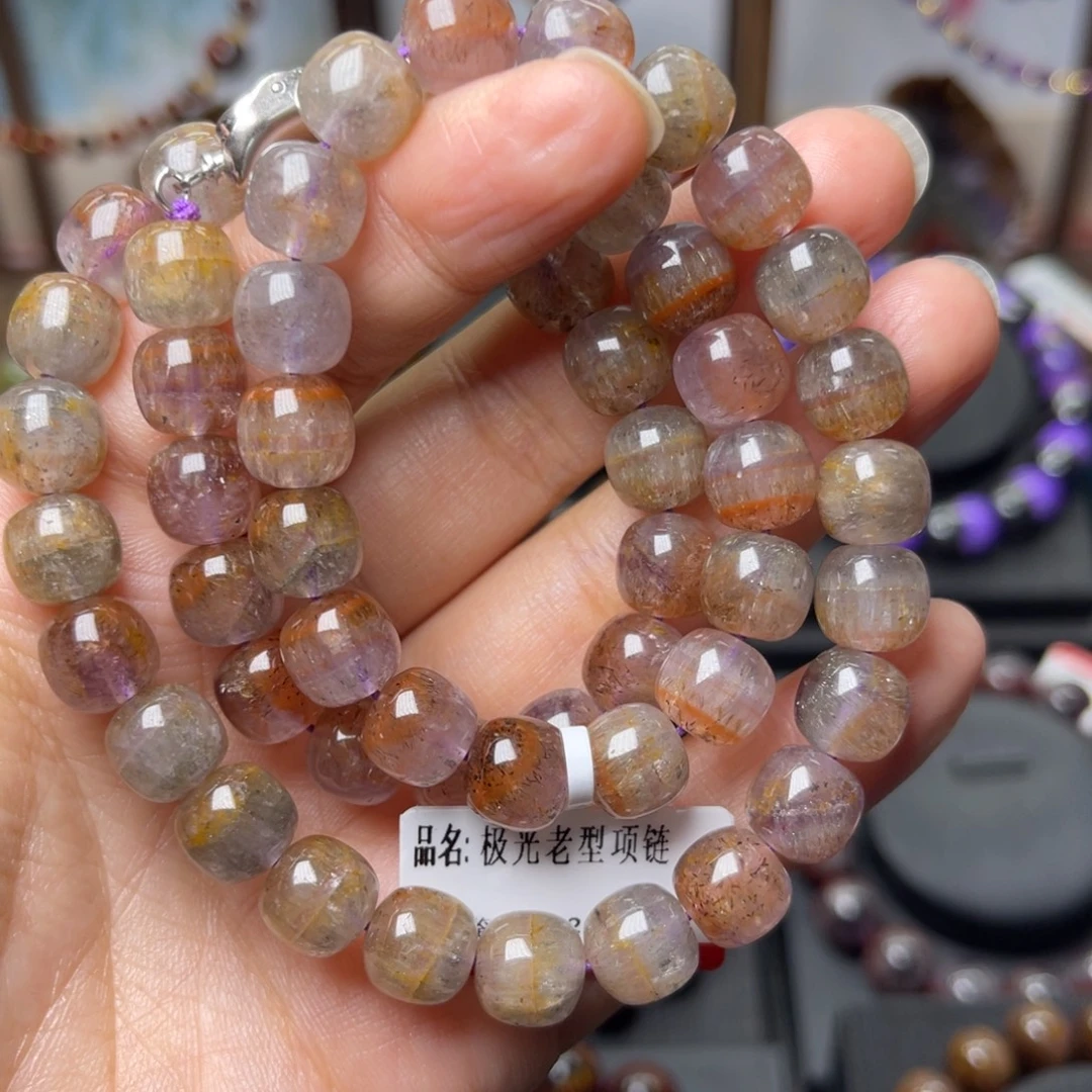 水晶未镶嵌手链老料极光老型项链9mm