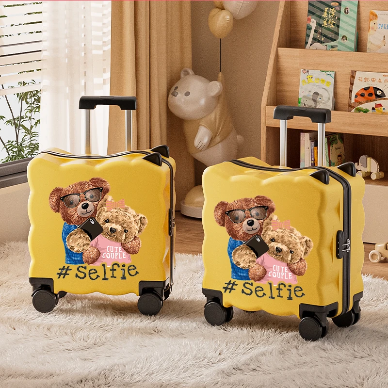 儿童行李箱男孩可上飞机小型轻便密码旅行皮拉杆箱18寸女2024新款