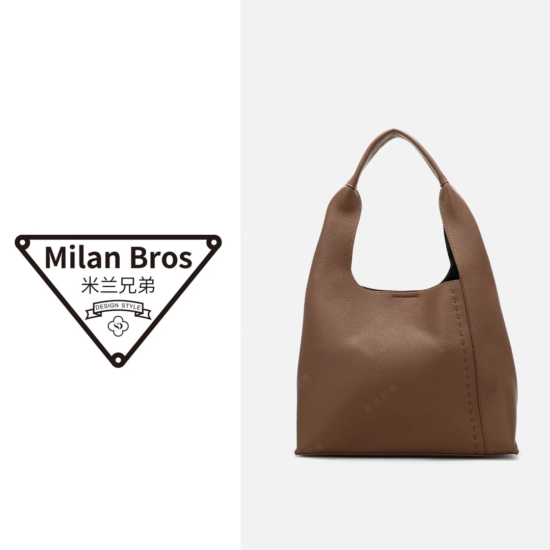 【米兰兄弟】时尚头层牛皮单肩包