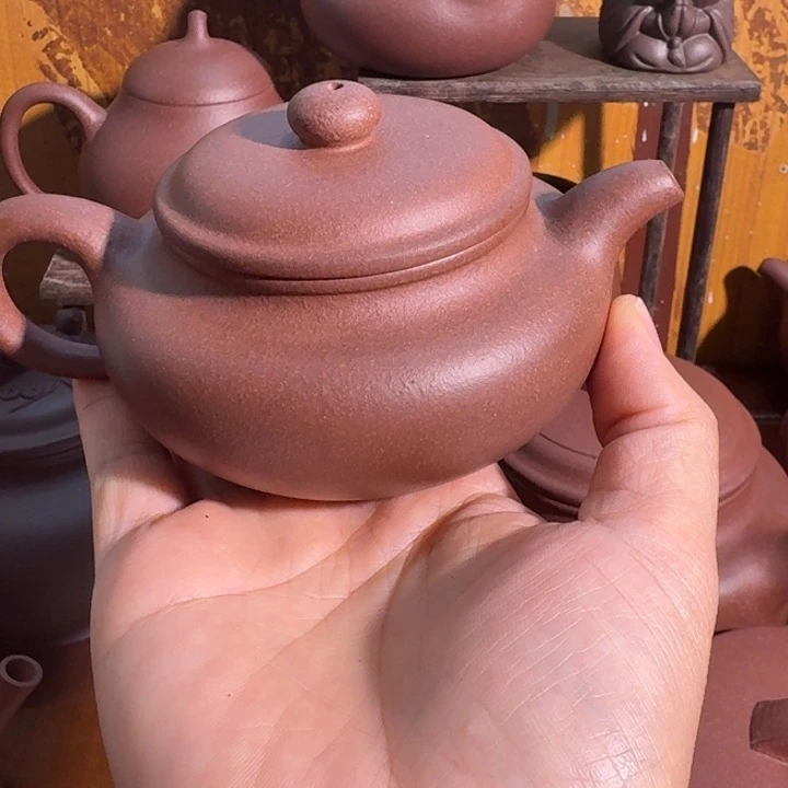 茶壶紫砂紫泥底槽青仿古200cc