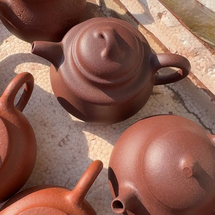 紫砂茶壶紫泥竹顶壶160cc