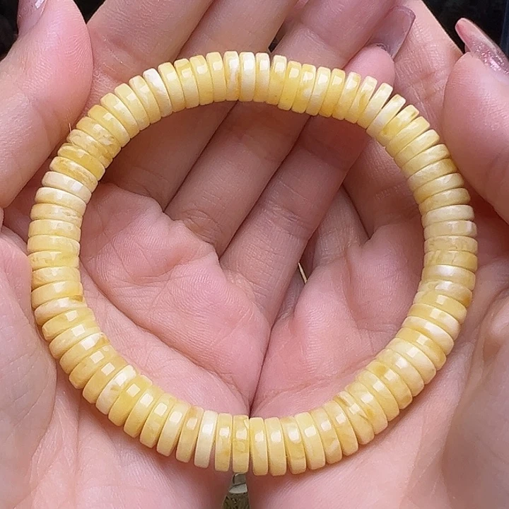 未镶嵌蜜蜡裸石8mm药片 手串