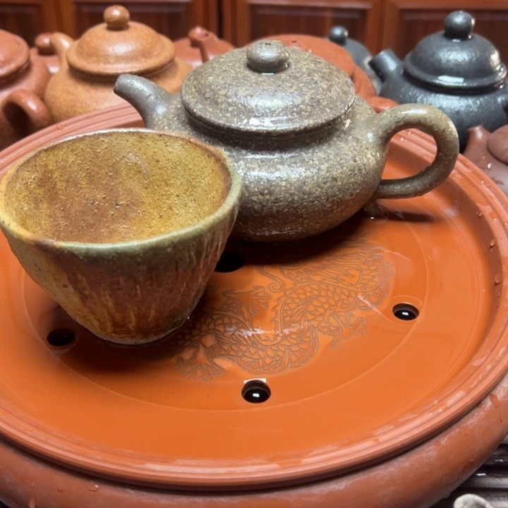 笑***坤茶壶紫砂宜兴原矿龙背青