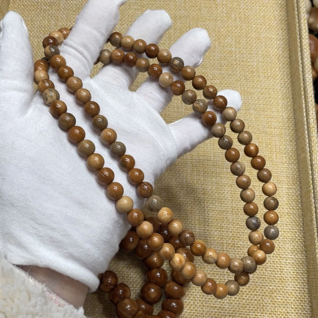 菩提根/象牙果吊坠8特级妖花库克圆珠双圈一锅831