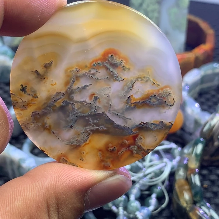 玛瑙/玉髓吊坠(赠链)未镶嵌感*