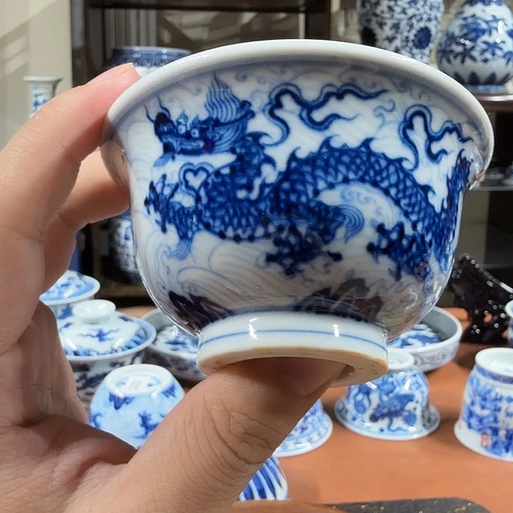 摆件宇泽堂龙纹海水压手杯