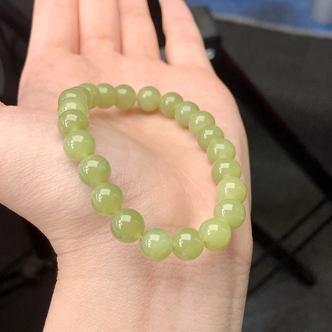 【云珠玉阁】和田玉HK08青黄口手串轻奢手串和田玉串珠多样性发一