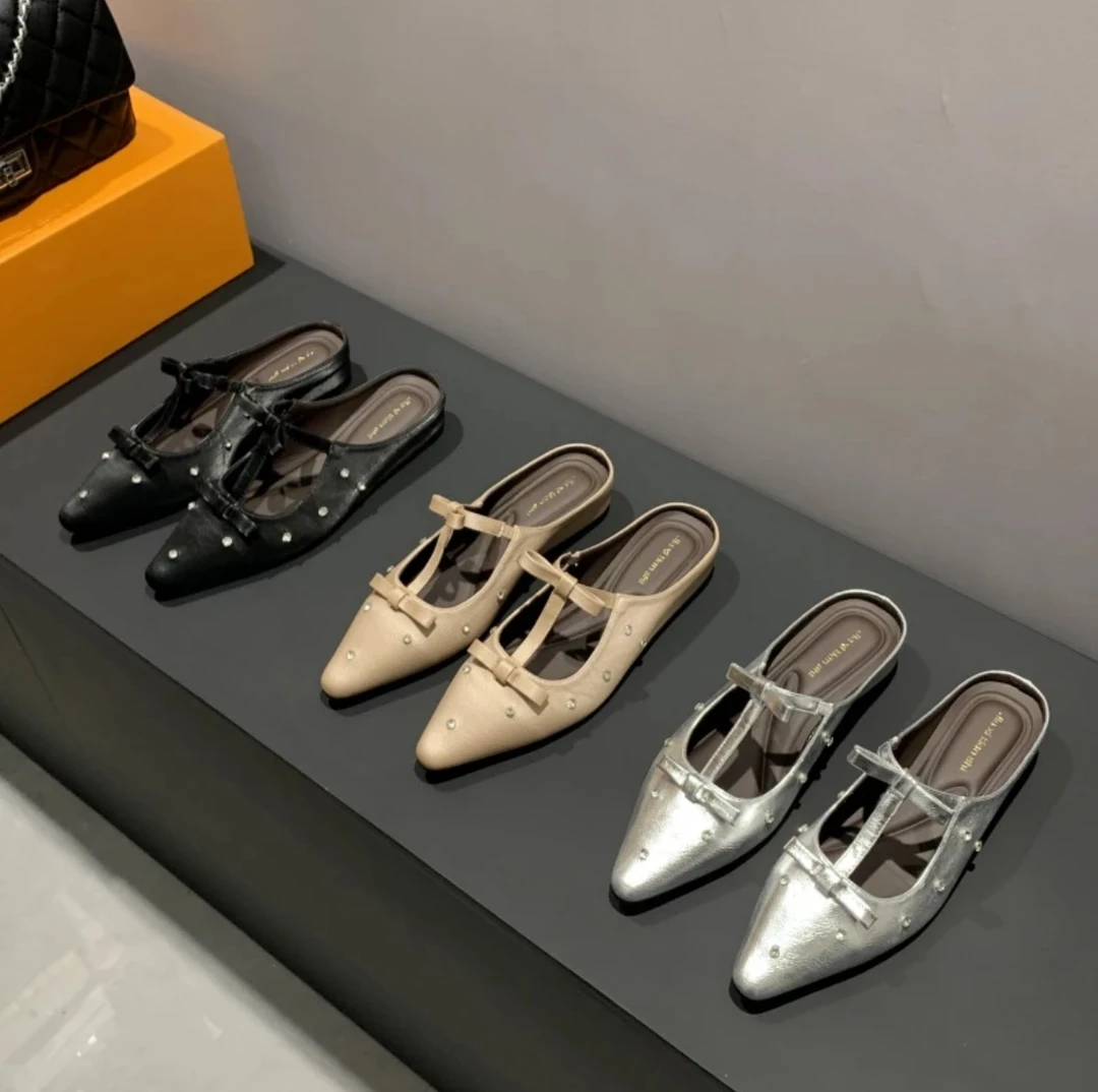 巴黎假日~内增高绝美包头半拖鞋子女外穿夏季新款穆勒女鞋凉拖鞋