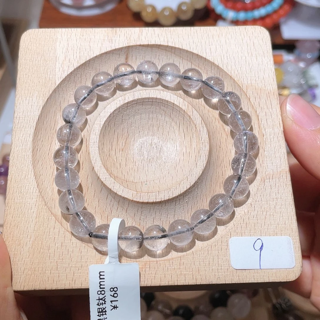 水晶手链未镶嵌C****l黑银钛
