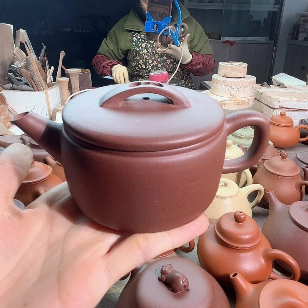 紫砂茶壶宜兴老紫泥180cc