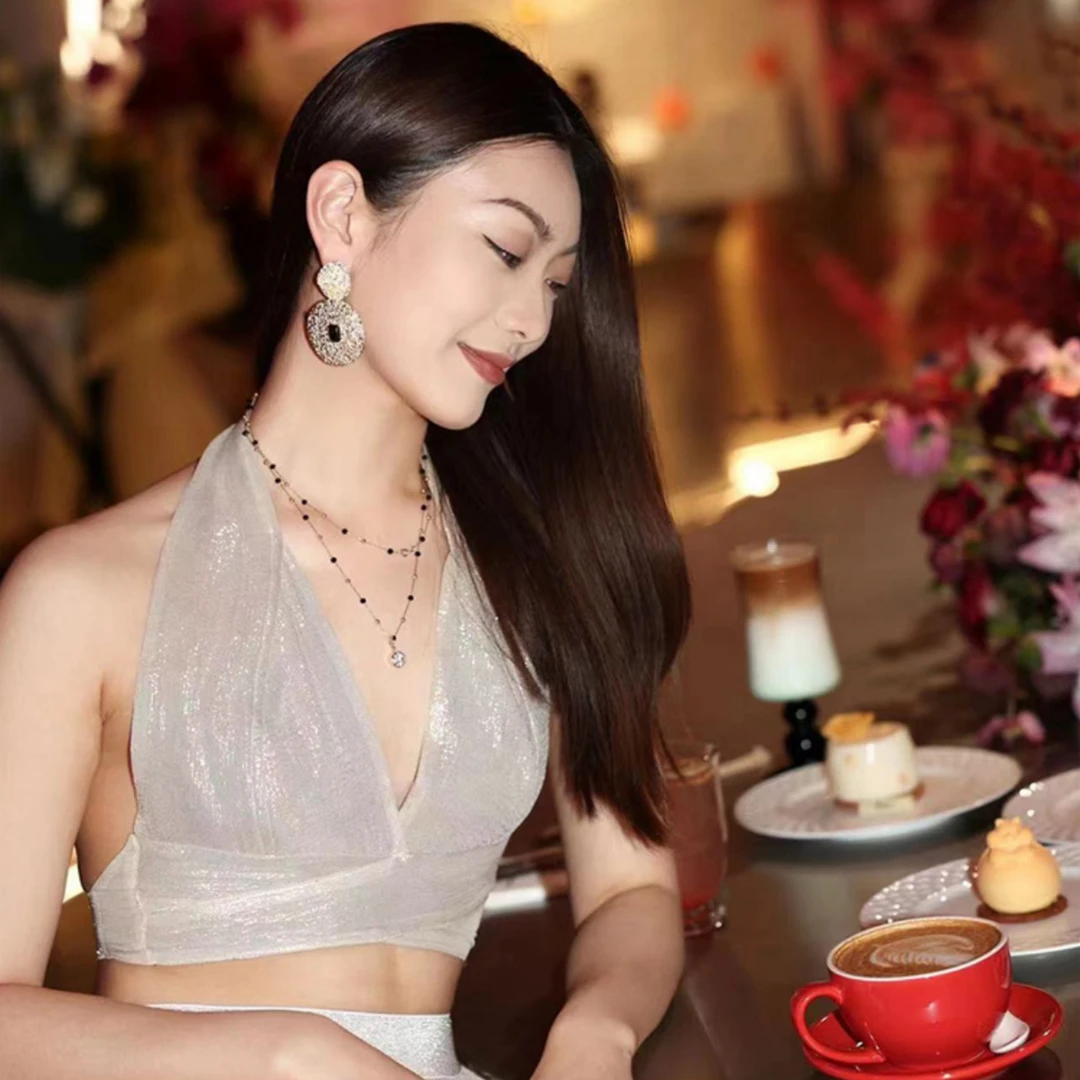 桑蚕弹力夏季挂脖胸衣真丝上衣瑞典设计师品牌Charlotta薄款背心