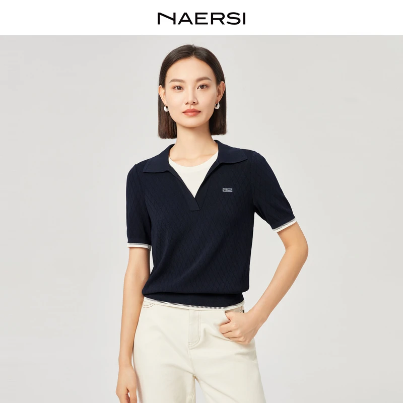 娜尔思商场同款针织衫气质时尚百搭夏季薄款假两件NZ05463Q7