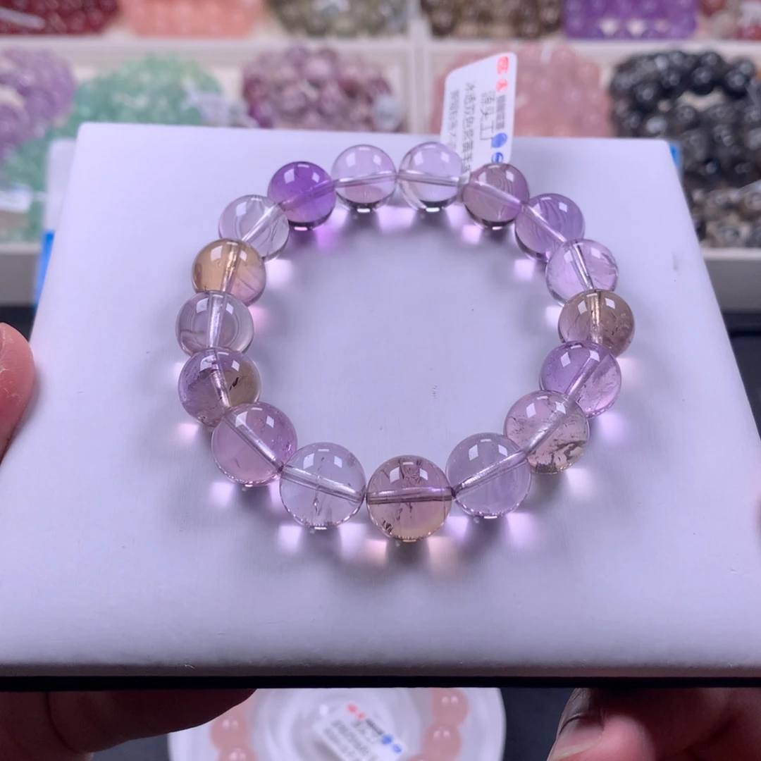 水晶手链未镶嵌玻利维亚紫阳晶 12m+