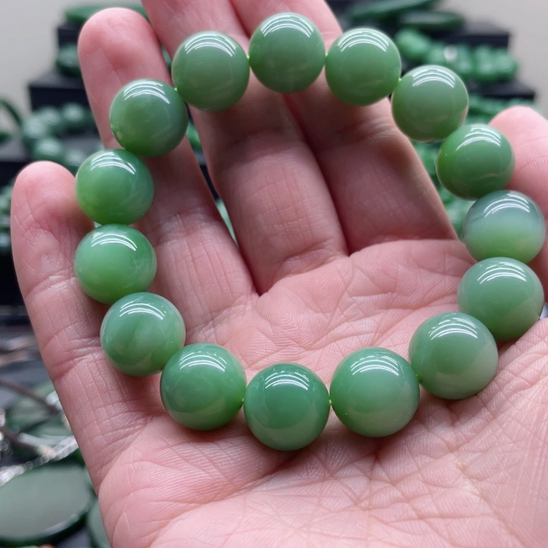 和田玉（碧玉）未镶嵌手链