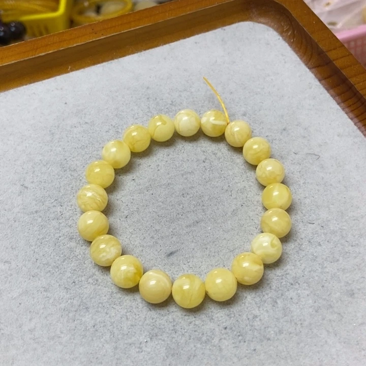 蜜蜡未镶嵌裸石手串