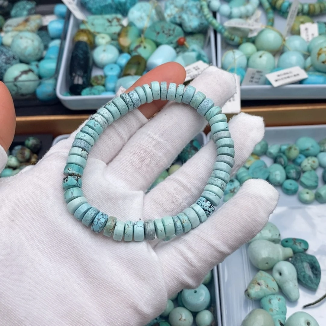 未镶嵌绿松石卡7直切手串