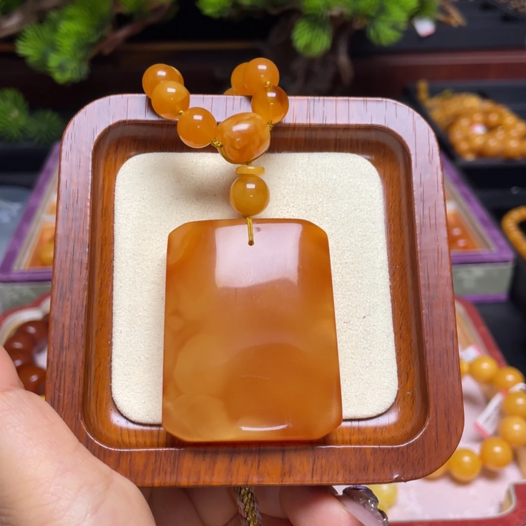 蜜蜡颈饰未镶嵌项链