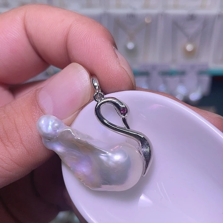 颈饰合金淡水珍珠18