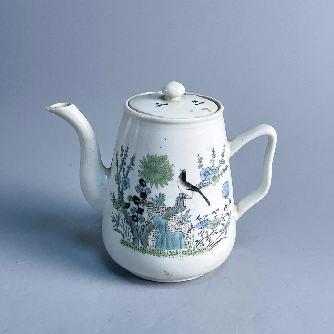 民国粉彩花鸟纹茶壶M25IQ000529
