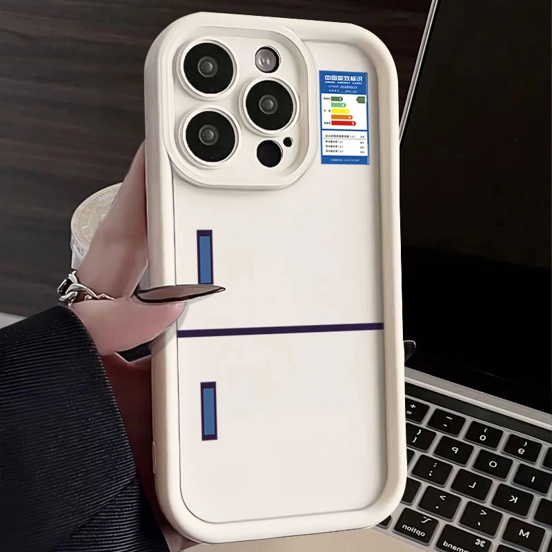 夏日创意冰箱适用iphone16苹果手机壳15promax金刚砂1413全包1211