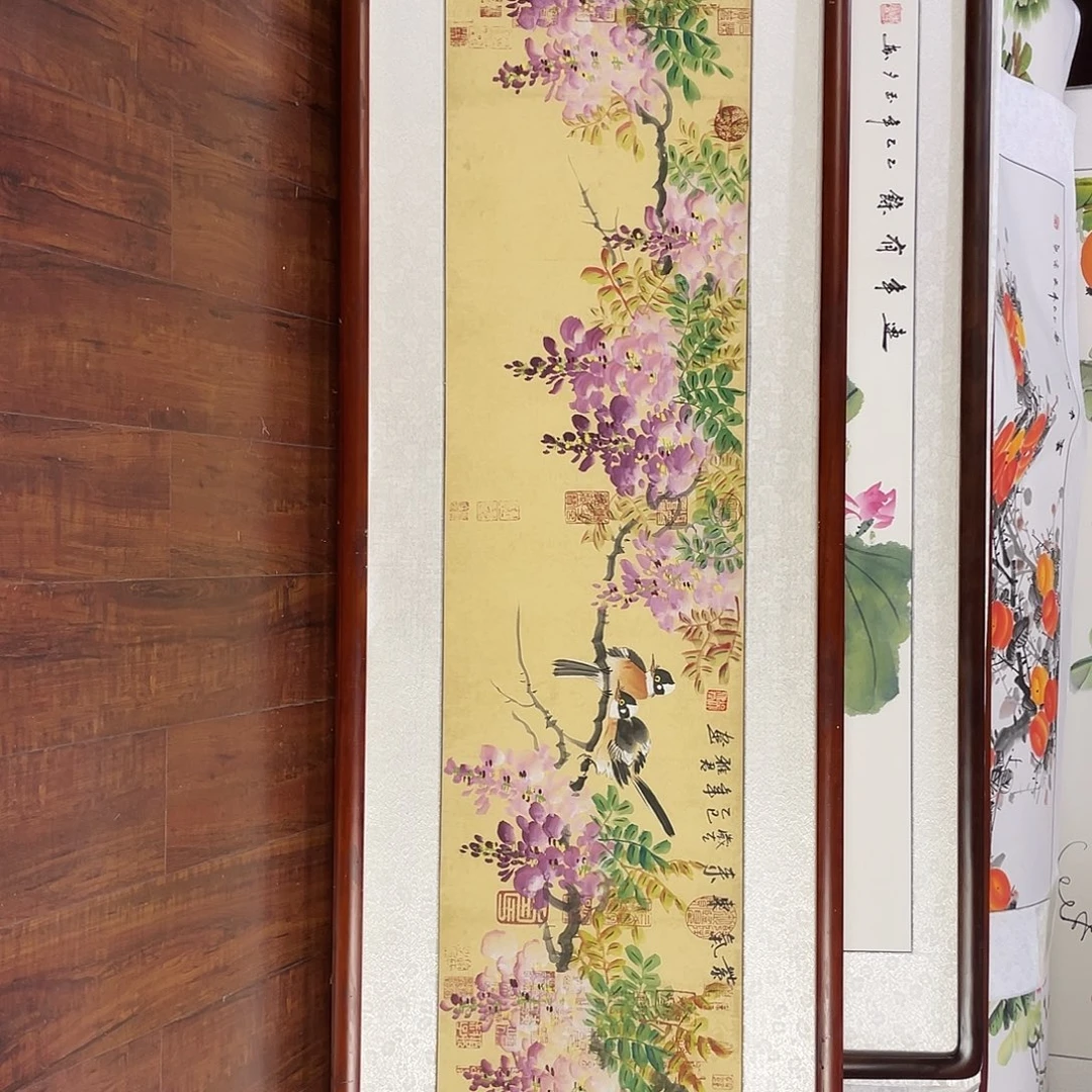 国画带框尺寸48*163厘米