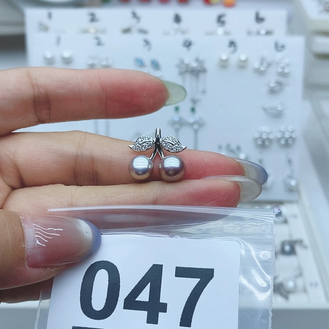 。***。珠宝奇石银S925镶嵌淡水珍珠047