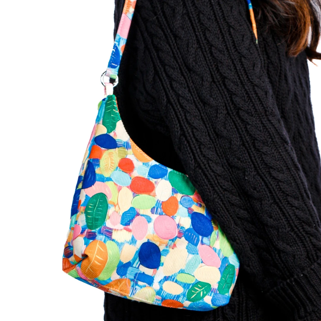 无则艺【mini月牙包】树叶拉链可折叠小小月牙包夏季环保四季单肩包