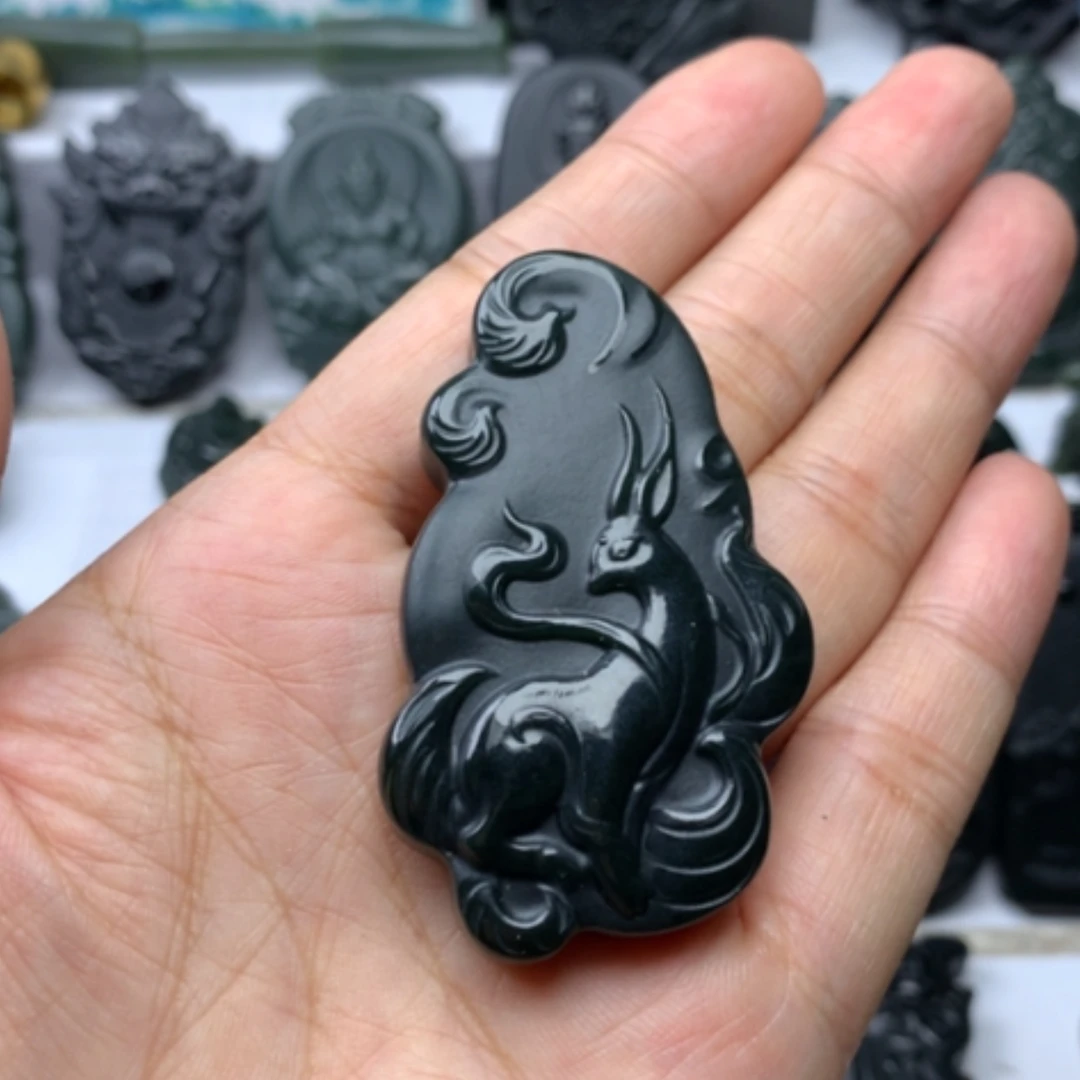 【闪购商品】颈饰未镶嵌和田玉双面雕刻