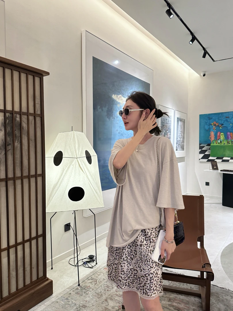 AIMURSE【松极】小众设计师 汉麻宽松出游穿搭洋气休闲T恤 AM6778