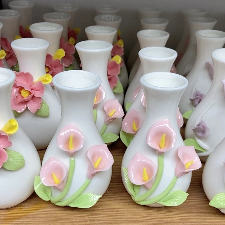 摆件手工制作陶瓷花瓶