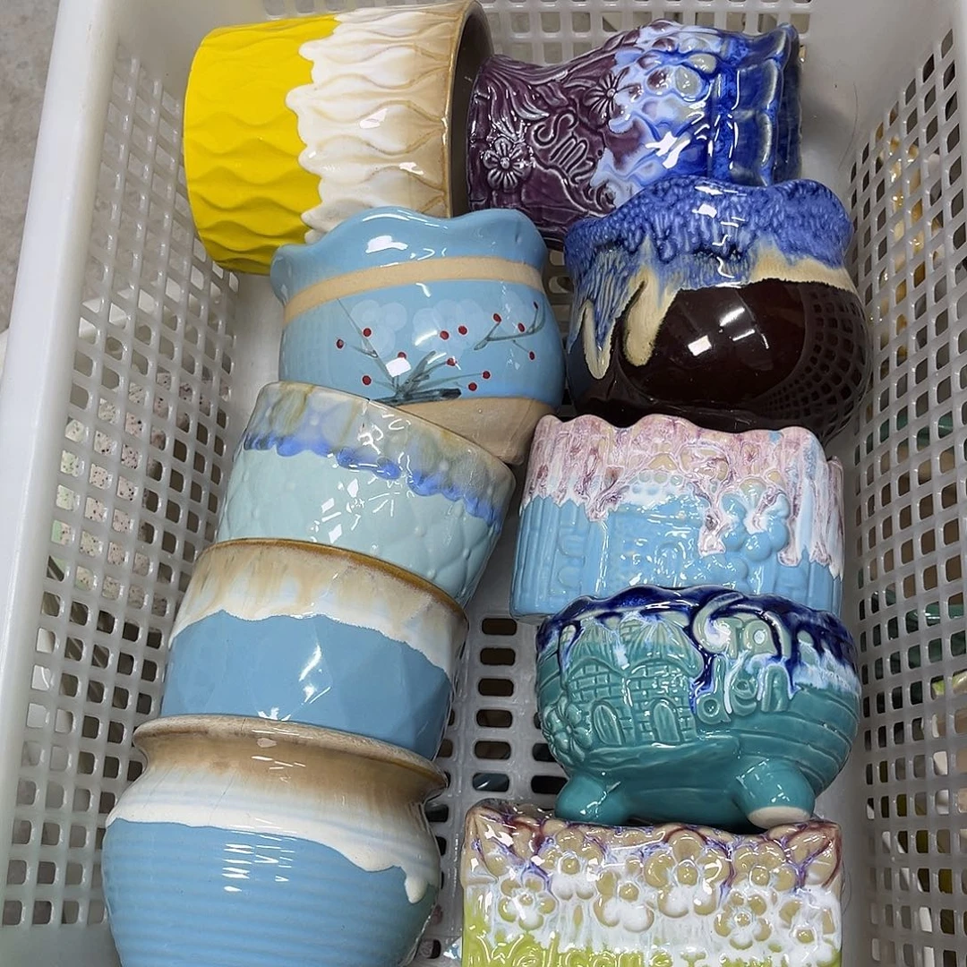 陶瓷陶瓷花盆特价上新口8-10厘米