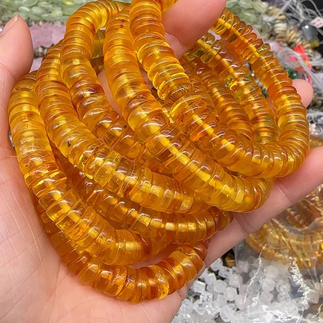 玛瑙/玉髓合金珠宝半成品蜜蜡9mm单圈一条