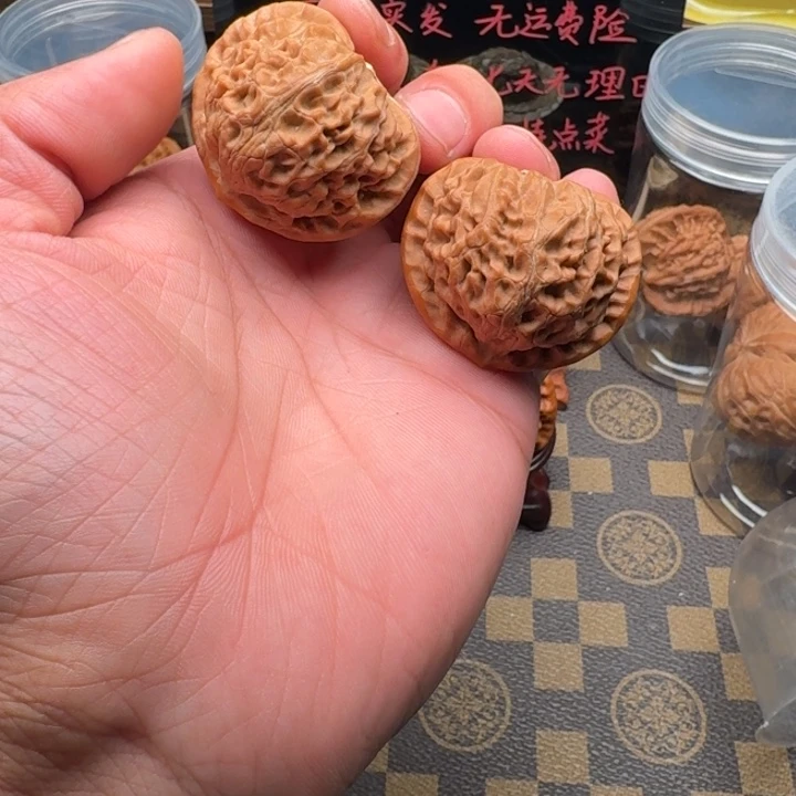 南***宫文玩核桃吊坠宫灯有修41