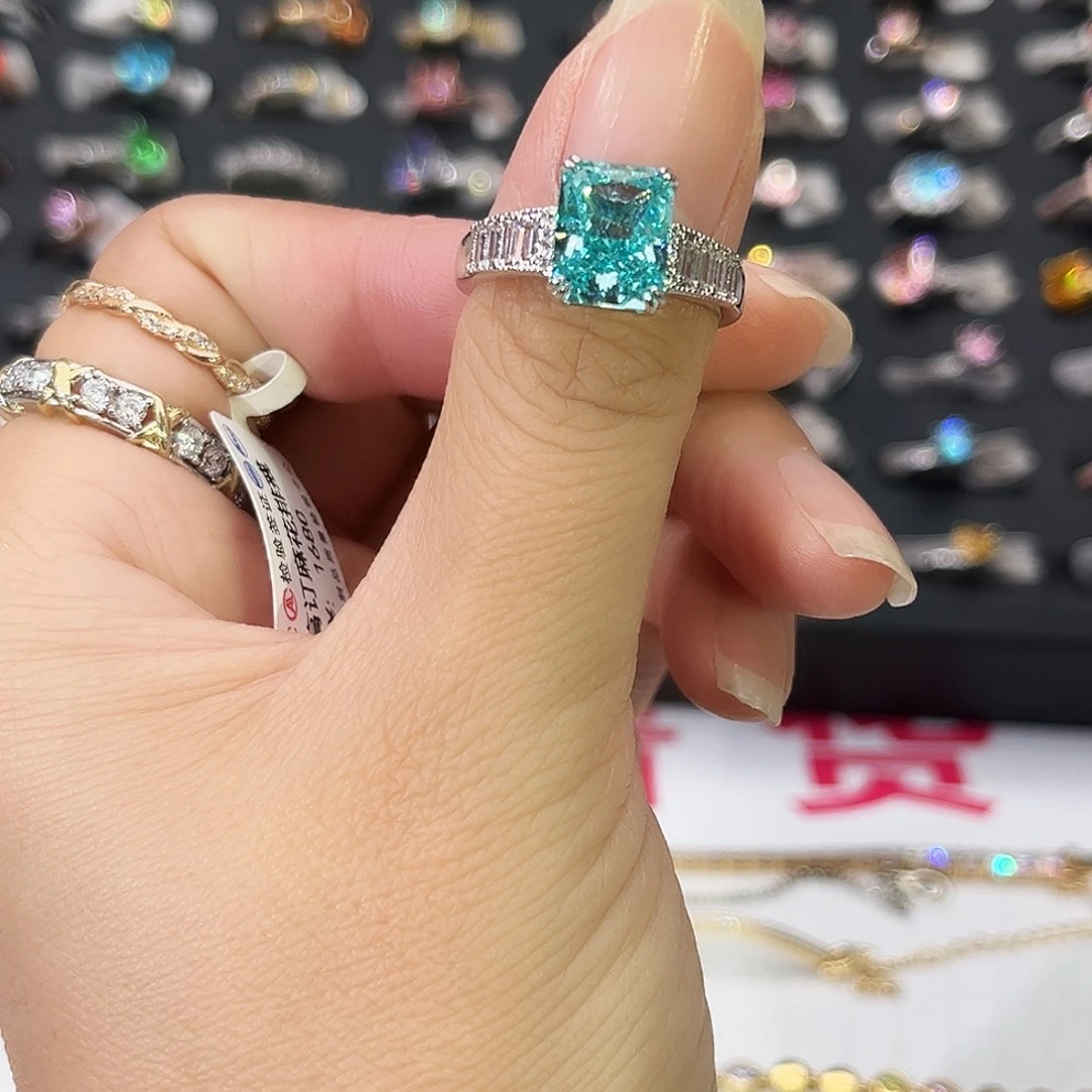 莫桑石非金属SH T钻蓝冰花三卡-16