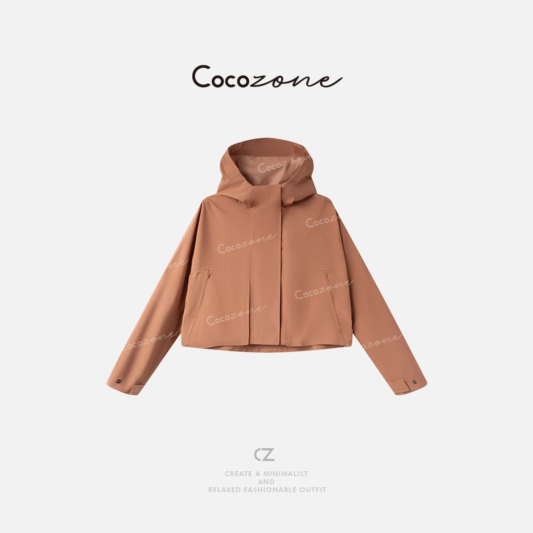 COCO ZONE 刘一一 “沙漠阳光” 连帽隐形口袋都市外套 CD2A1573