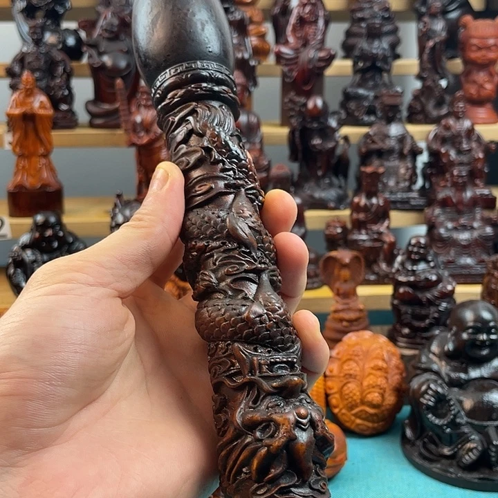 半***尘木木质雕刻摆件123456