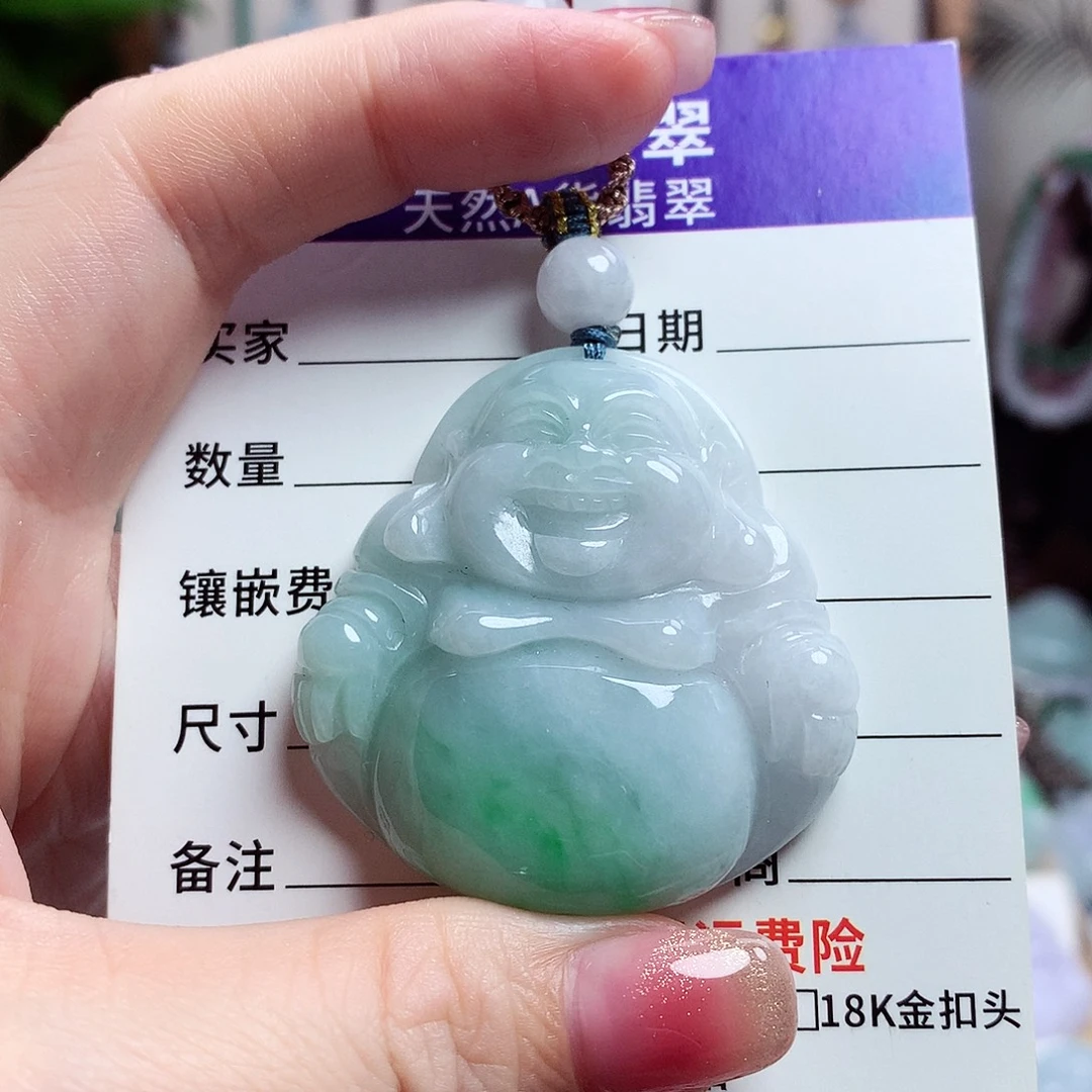 颈饰未镶嵌翡翠佛公49