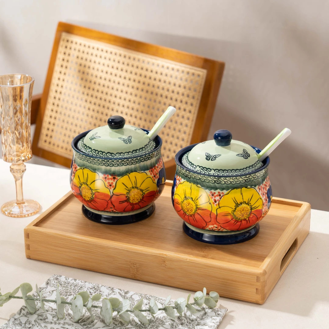 【美森专属】手绘莫妮卡-猪油罐油泼辣子罐两个装