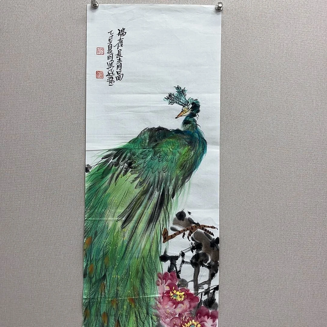 国画艺术家真人手绘