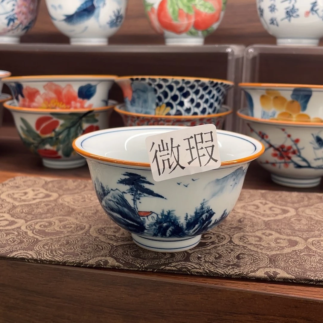 有瑕釉下彩纯手绘