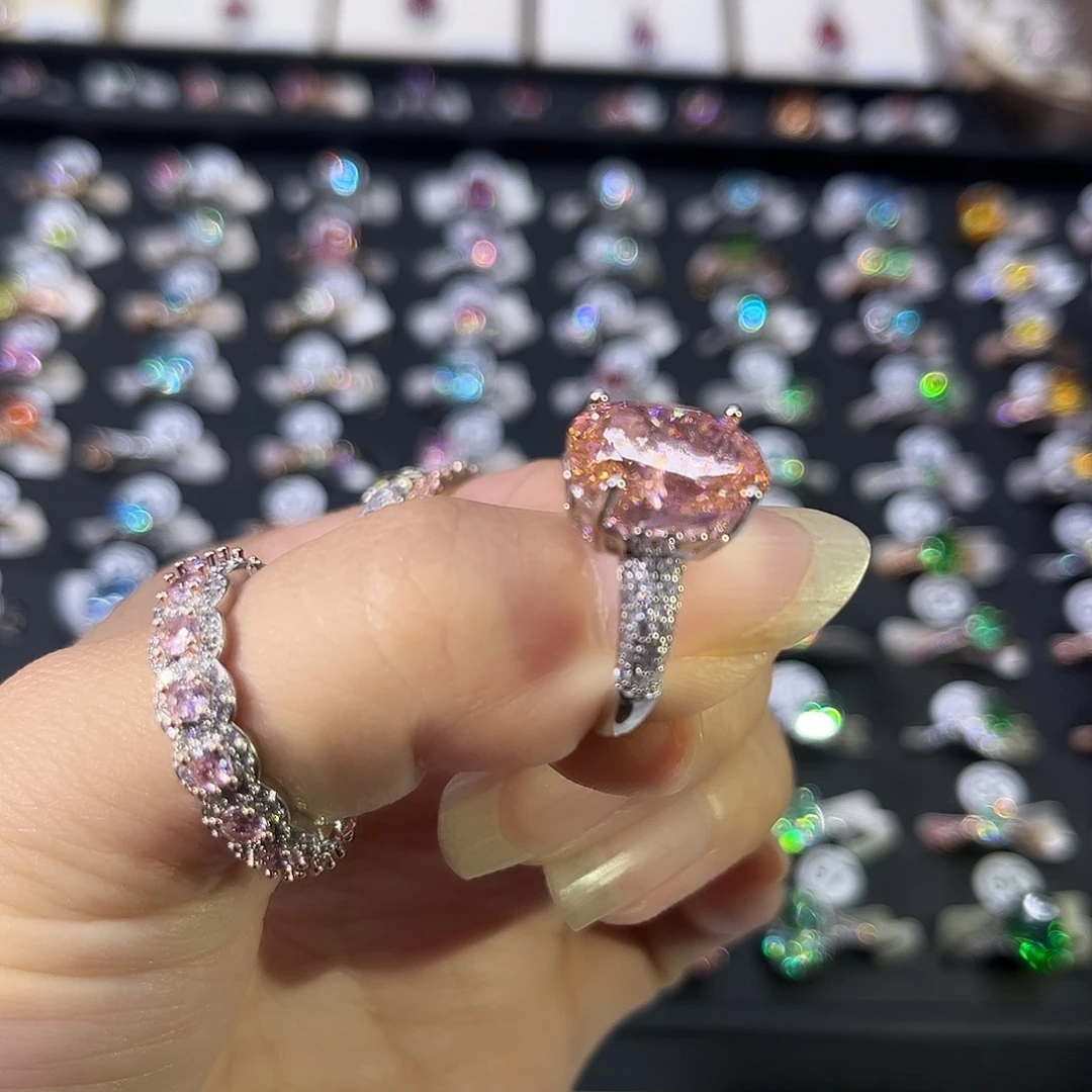 莫桑石非金属SH Kb豪镶鸽子蛋帕拉恰冰花十卡-10