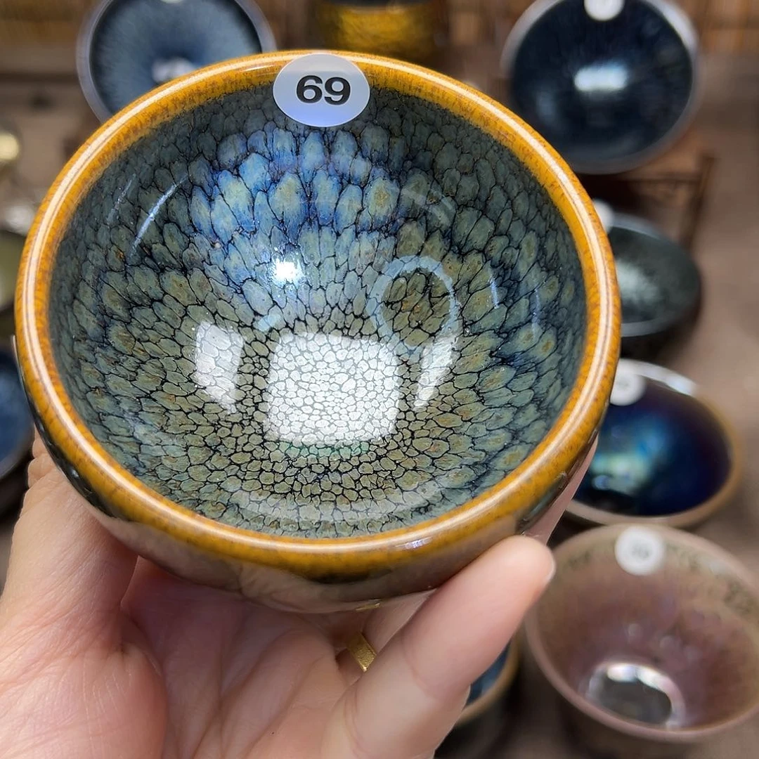 茶盏鹧鸪建盏主人杯绿