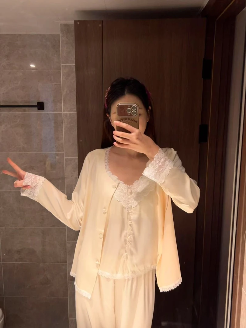 桥边姑娘【FUENYOU家居服】轻奢设计师款睡衣网红家居服女套装休闲