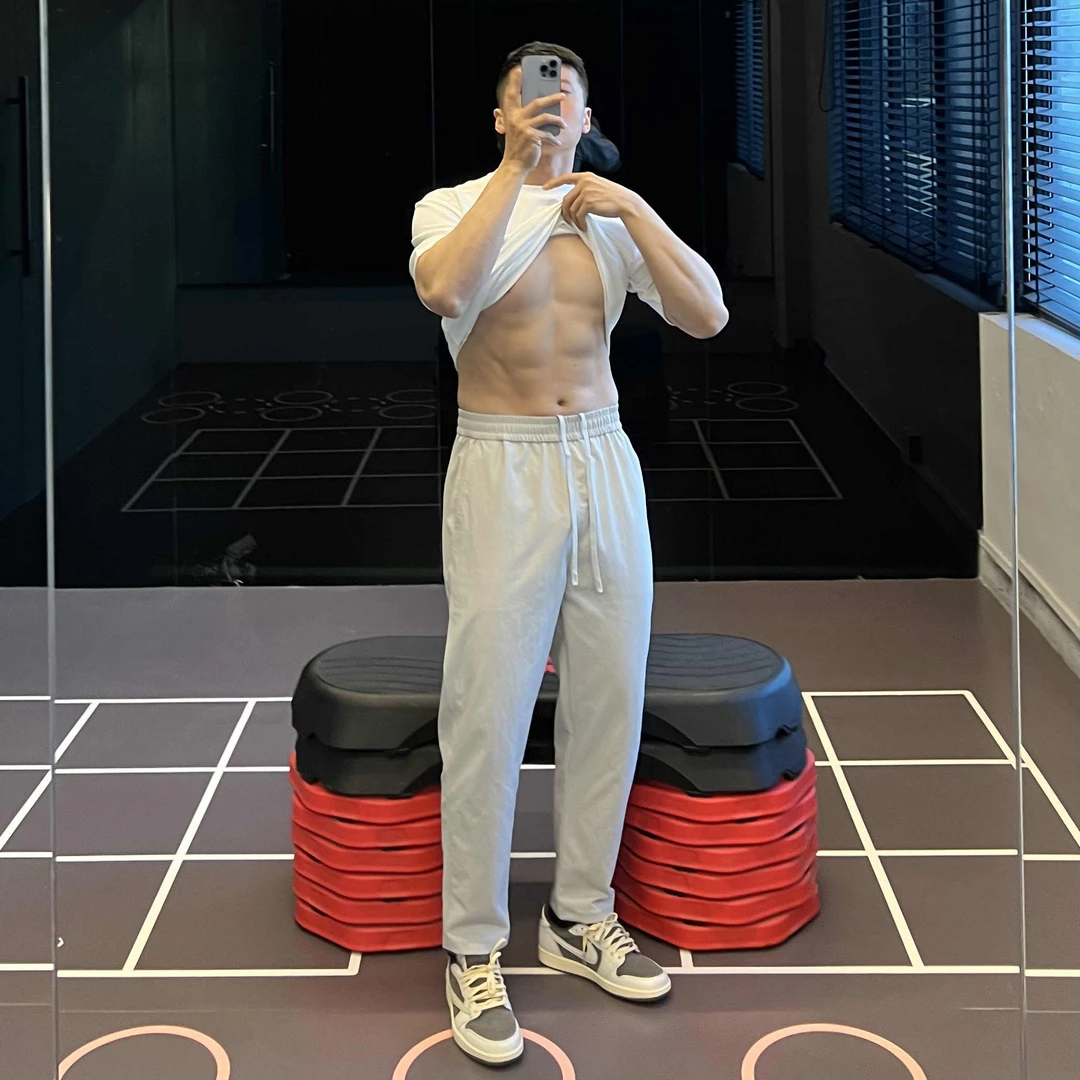 IRONTRAP 运动速干九分裤男士薄款休闲裤冰丝长裤直筒裤子春夏季