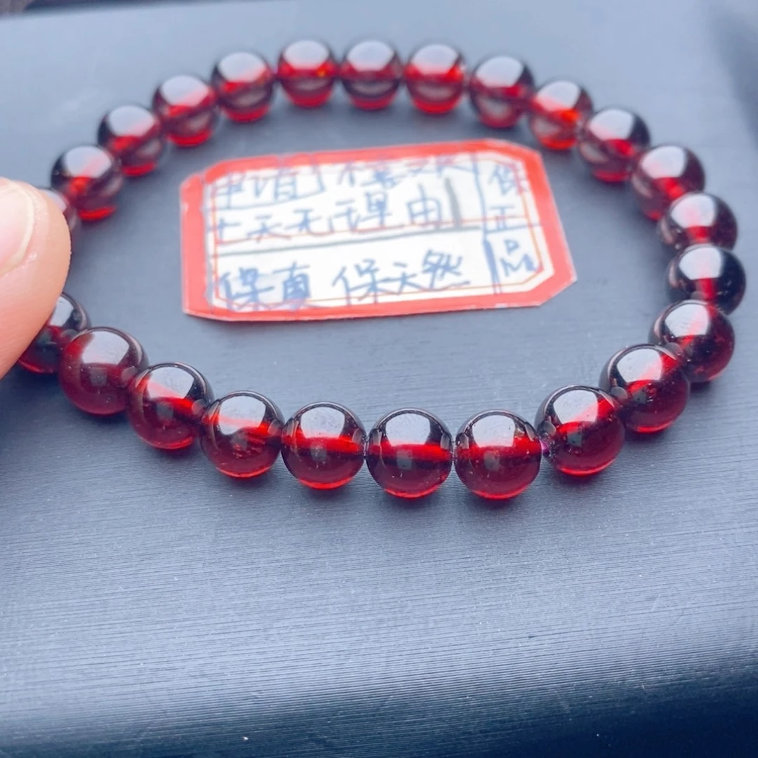 石榴石未镶嵌手链7毫米经济实惠，喜欢完美勿拍