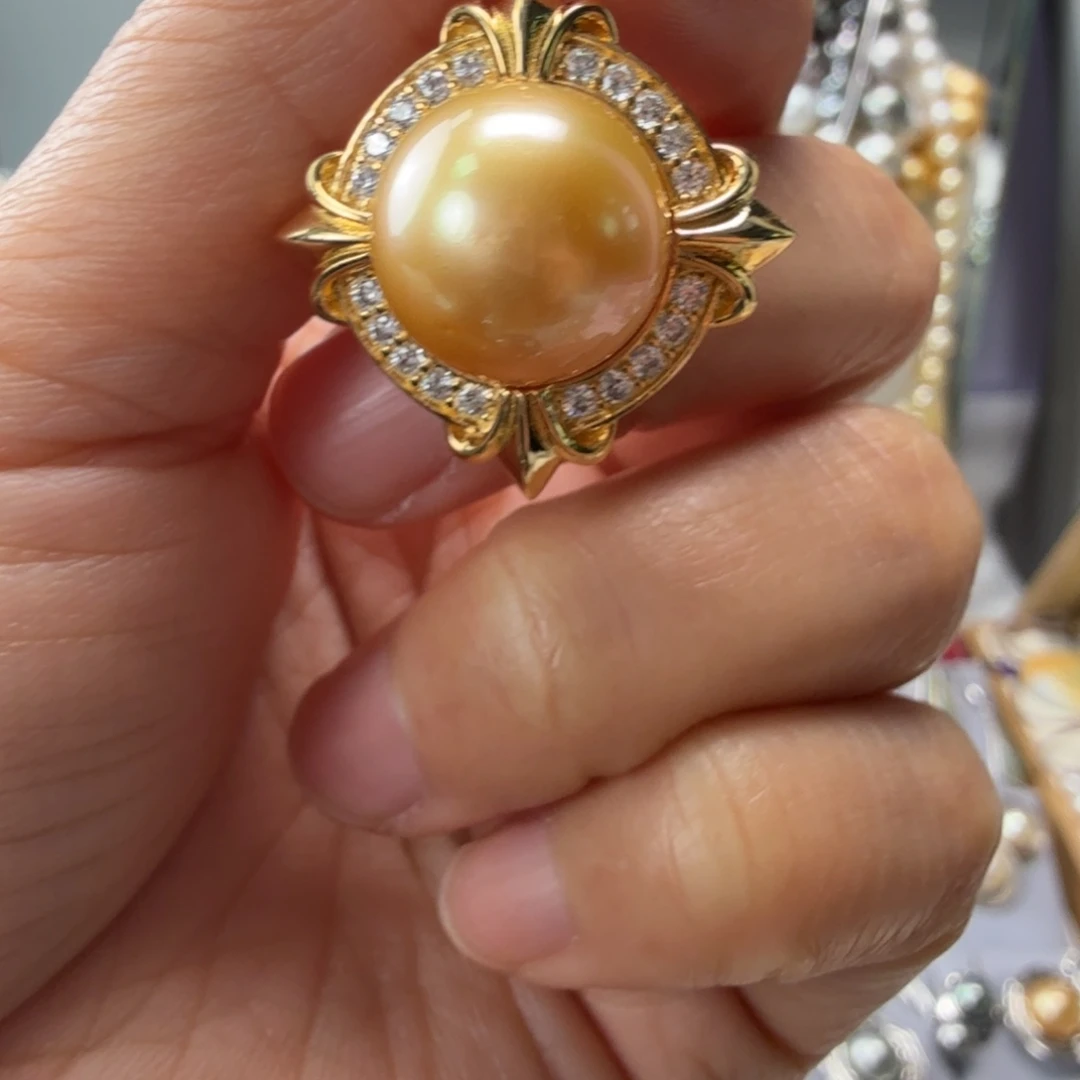 银S925镶嵌海水珍珠颈饰