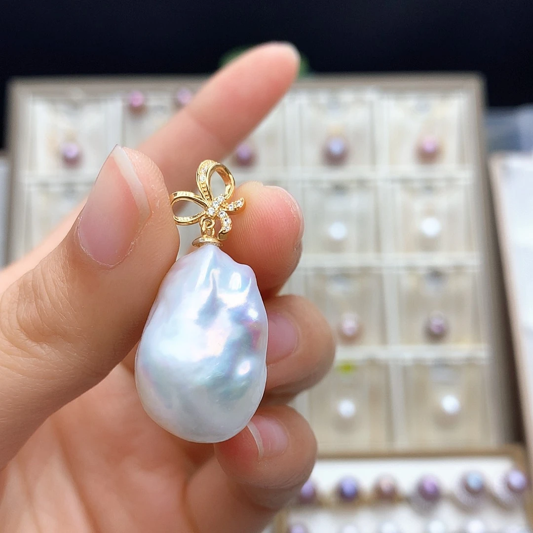 淡水珍珠颈饰银S925镶嵌