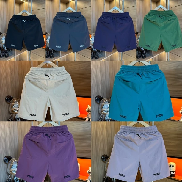 夏季新款时尚百搭刺绣速干休闲短裤A206