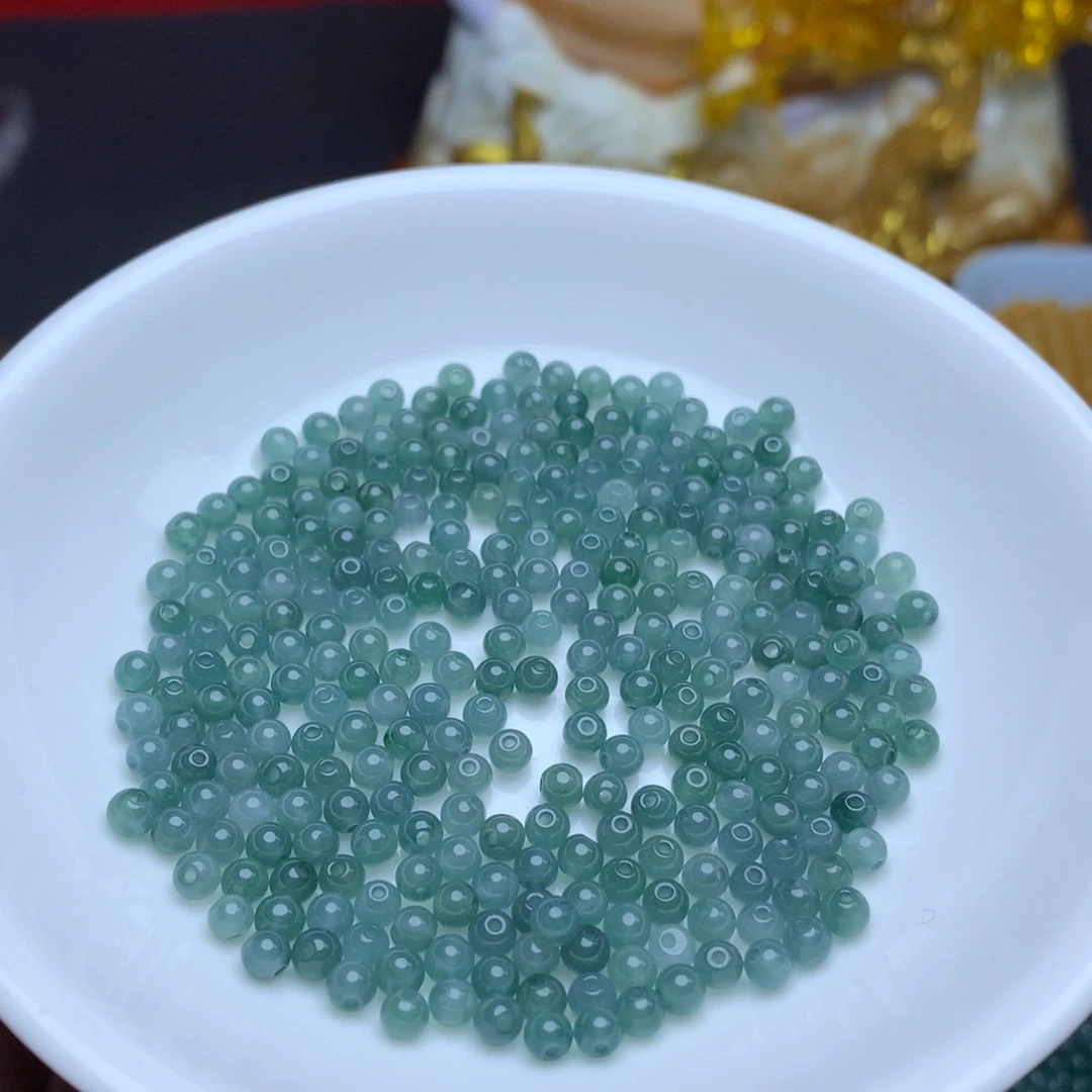 【闪购商品】翡翠手链未镶嵌卡3.5冰透蓝水100个