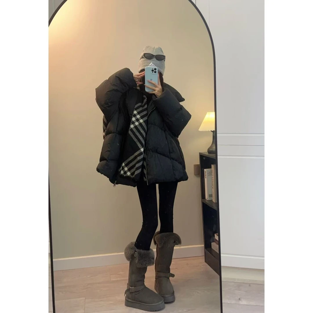 徐秋阳    黑精灵   百搭时尚休闲保暖显瘦纯色羽绒服-